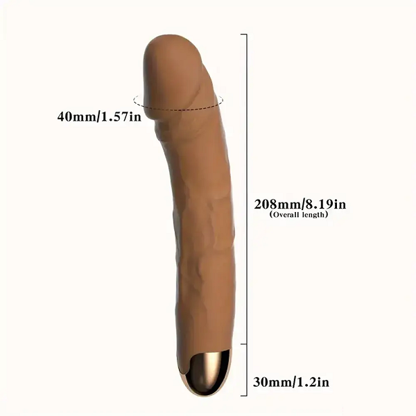 8.19 Inch Big Vibrating Rotation Auto Dildo BDSM Sex Toy For Anus