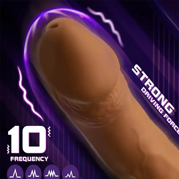 8.19 Inch Big Vibrating Rotation Auto Dildo BDSM Sex Toy For Anus