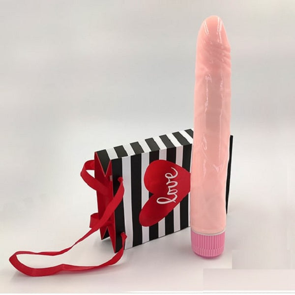 9 Inches Pink Cap Stud Dildo Vibrator