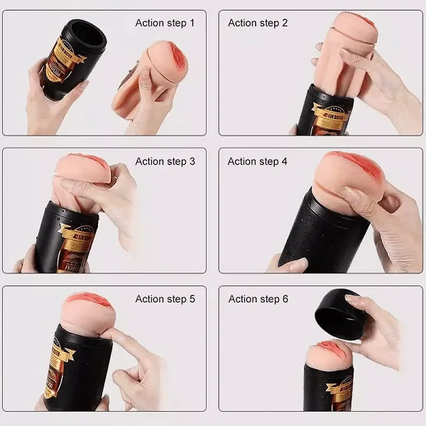 Beer Bottle Shaped Fleshlight Masturbator Sex Toy For Men