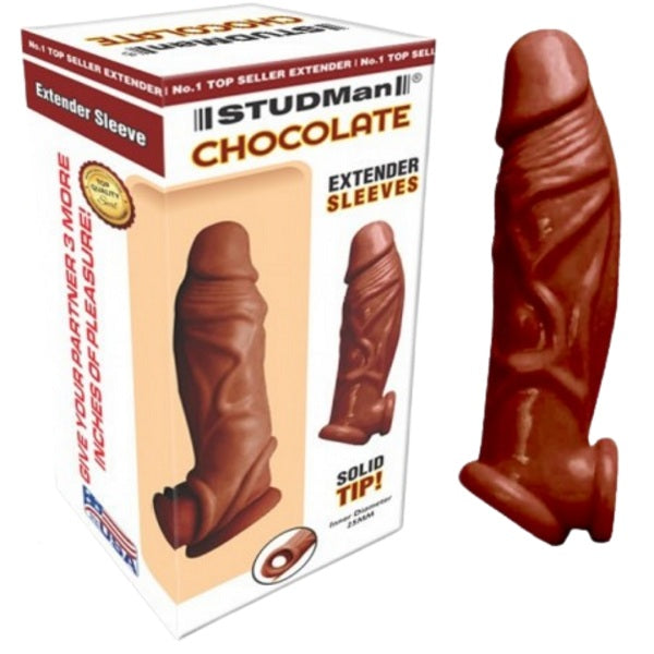 Chocolate Studman Reusable Condom Silicone Penis Sleeve