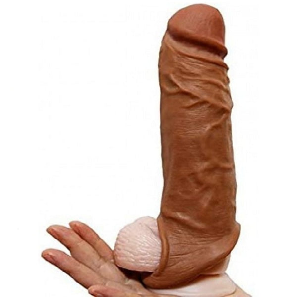 Chocolate Studman Reusable Condom Silicone Penis Sleeve