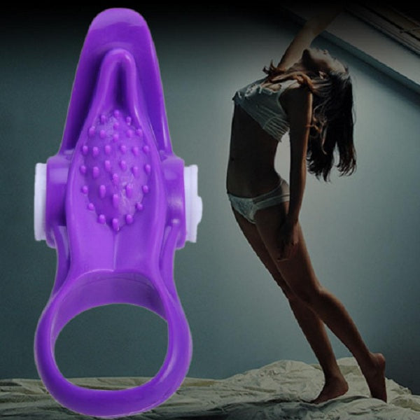 Delay Vibrating Penis Ring With Tongue