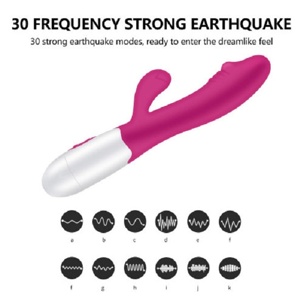 DELUX Silicone Vibrator 30 Functions G spot Dildo Vibrator