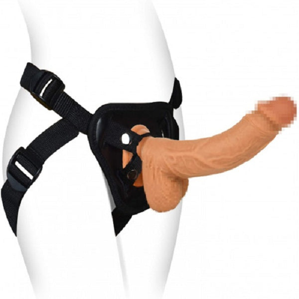 SOLID Strap On Artificial Penis With Belt Sex Toy FOR WOMEN