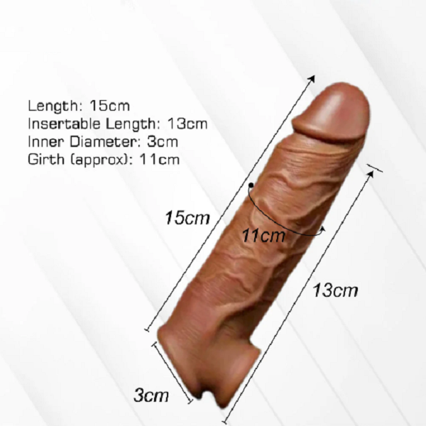 Studman Pro Extender Condom Penis Sleeve With Solid Tip