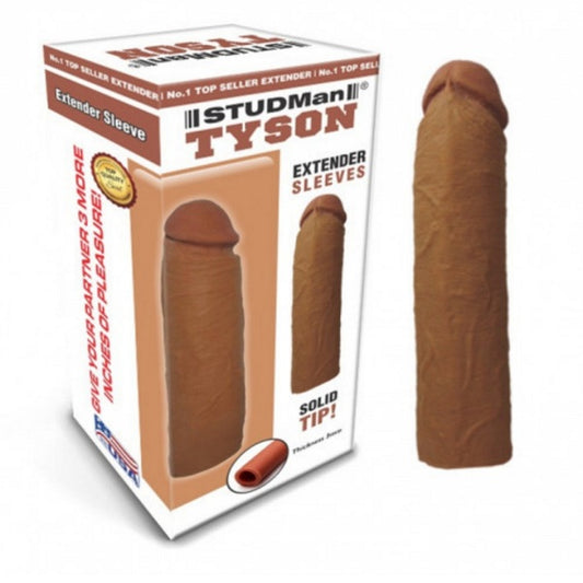 TYSON Brown Super Silicon Condom Chocolate Penis Extender Sleeve