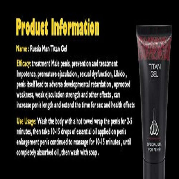 Titan Gel – Sex Cream for Delay, Erection And Penis Enlargement Cream for Men