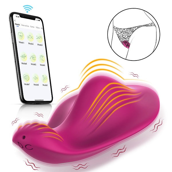 Wearable Intimate Silicone Smart App Control Butterfly USB Vibrator